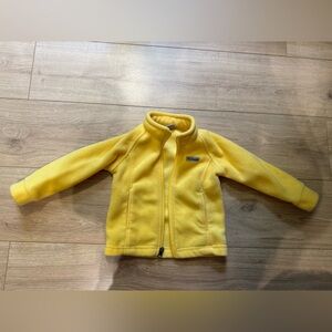 Columbia Yellow Fleece Hoodie Sweatshirt